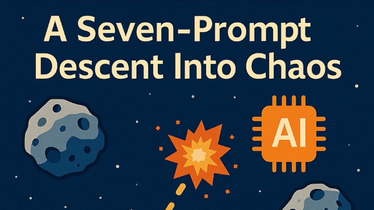 Making a Game Using Only AI Prompts