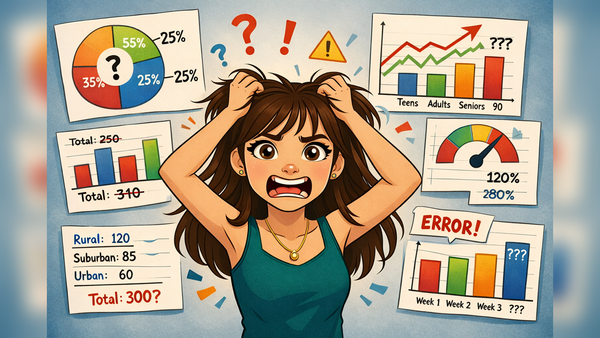 Person overwhelmed by incorrect chart data